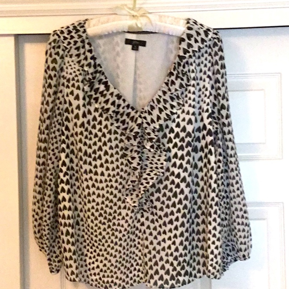 J Crew hearts blouse NWOT
